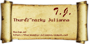 Thuránszky Julianna névjegykártya